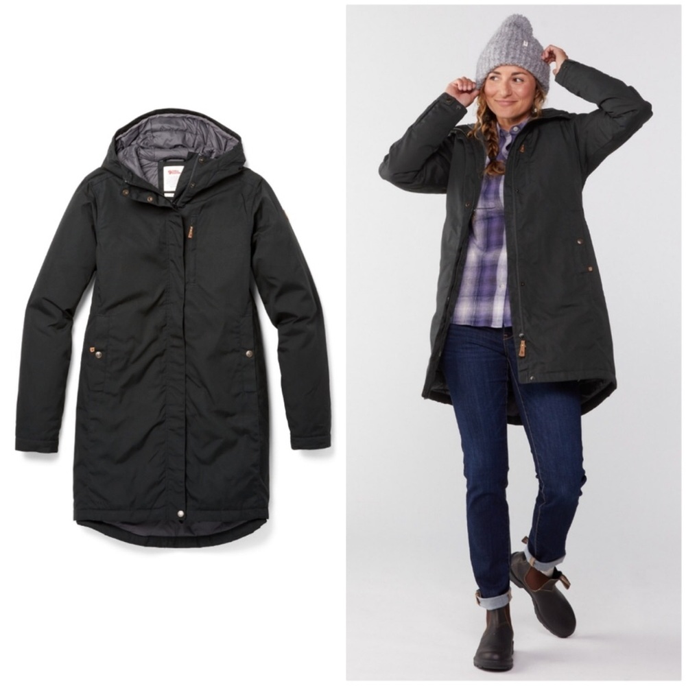 Fjallraven Kiruna Women's Padded Parka black Large winter coat warm